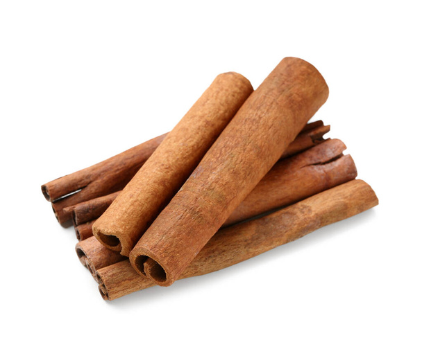 Cinnamon sticks isolated on white - Photo, Image