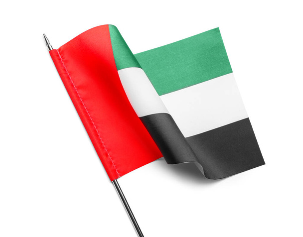 Bandiera nazionale Emirati Arabi Uniti su sfondo bianco - Foto, immagini