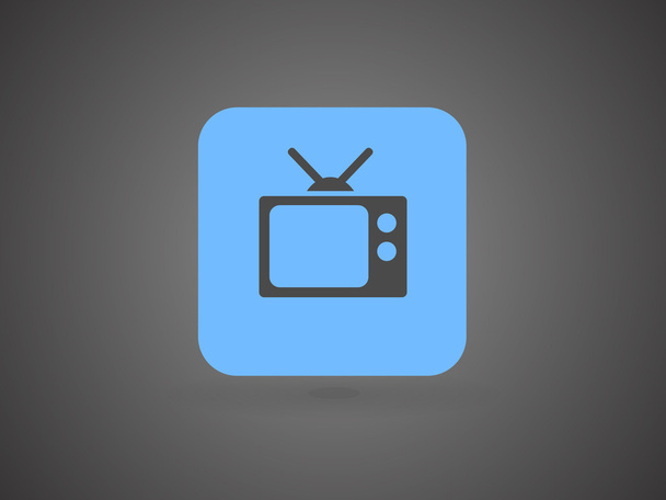 Flat icon of tv - Vector, Image