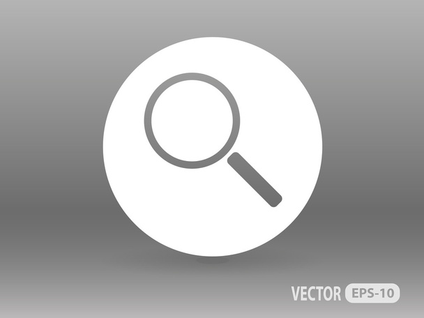 Flat icon of loupe - Vector, Imagen