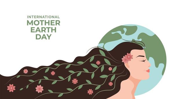 Illustration zum Internationalen Tag der Mutter Erde - Vektor, Bild