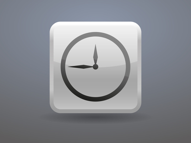 Flat icon of clock - Vektor, obrázek