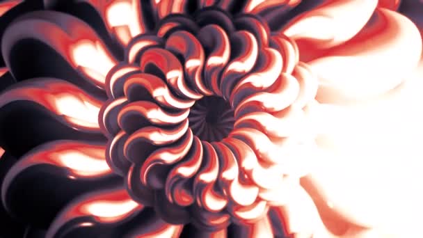  A flower forming a loop in abstraction. Motion. A loop twisted like a flower made in the technique of animation. - Footage, Video