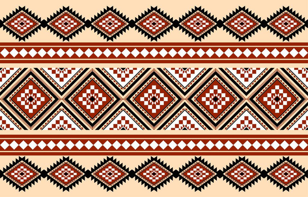 Motif traditionnel géométrique ethnique oriental sans couture Design pour fond, tapis, papier peint.vêtements, emballage, tissu Batik, illustration vectorielle.style de broderie, Sadu - Vecteur, image