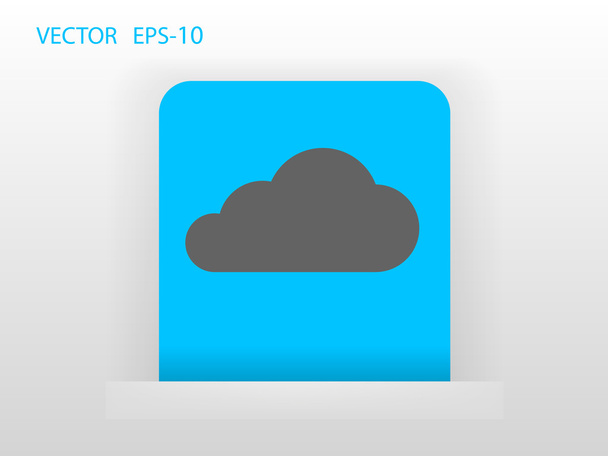 Flat icon of cloud - Vecteur, image
