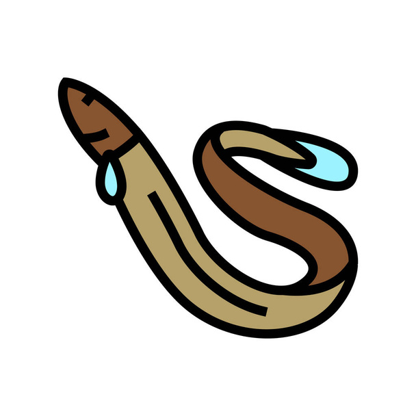 anguila mariscos color icono vector ilustración - Vector, imagen