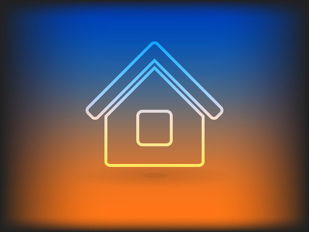 Flat icon of home - Vektor, kép