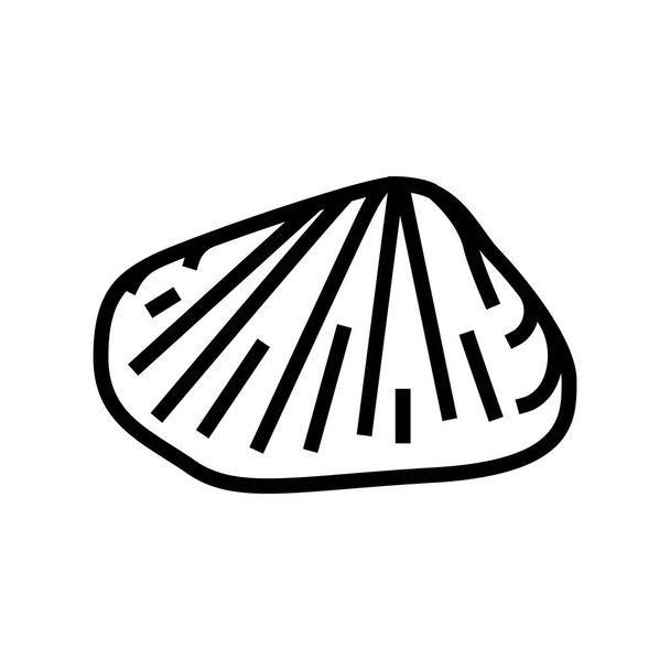 donax clam line icon vector illustration - Vector, Image