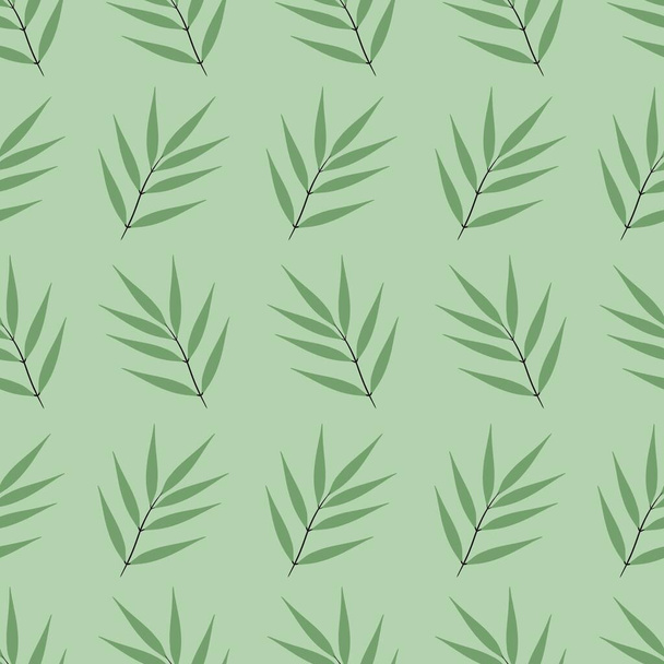 patrón floral lindo simple - hermosas pequeñas hojas verdes de una planta - Foto, Imagen