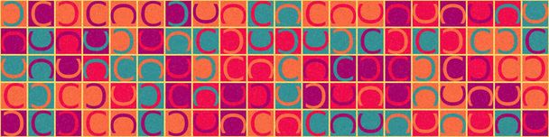 Absztrakt geometrikus minta generatív számítógépes művészeti illusztráció, utánzása csempe színes darabok - Vektor, kép
