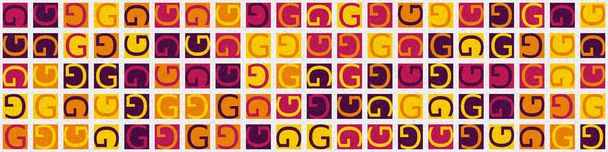 Abstrakte geometrische Muster generative Computergrafik Illustration, Imitation von Fliesen Farbteile - Vektor, Bild