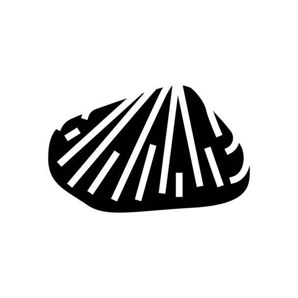 donax clam glyph icon vector illustration - Vector, Image