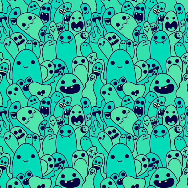 Cartoon seamless monster alien pattern for fabrics and textiles and packaging and gifts and cards and linens and kids - Valokuva, kuva