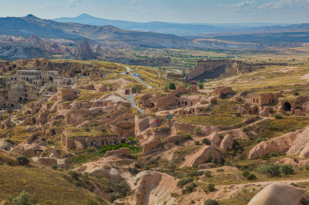 View of Cavusin cave village in Cappadocia, Turkey - Фото, зображення