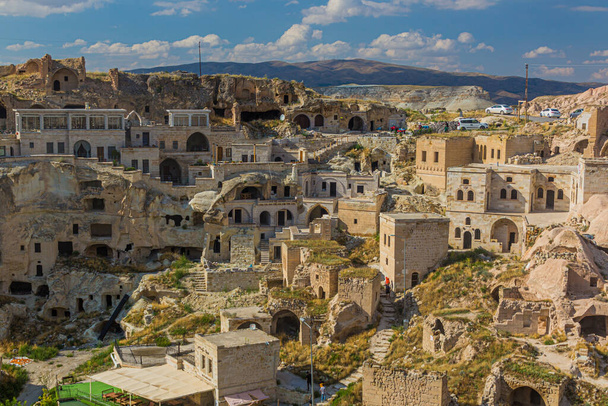View of Cavusin cave village in Cappadocia, Turkey - Фото, зображення