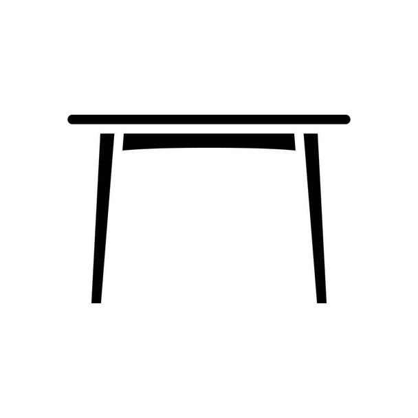 テーブルダイニンググリフアイコンベクトルイラスト - ベクター画像
