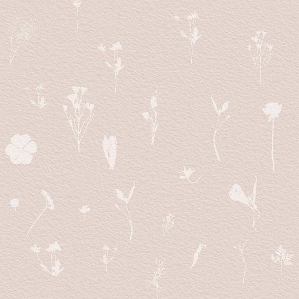 Delicado fondo floral de papel digital botánico acuarela en suaves tonos beige desnudos básicos - Foto, imagen