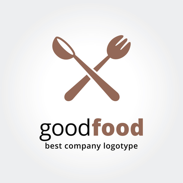 absztrakt vektor logo az éttermi koncepció elszigetelt fehér background.key ötletek az üzleti, caffe, cookng, étel, étterem, eszik. arculati és a márka fogalma - Vektor, kép