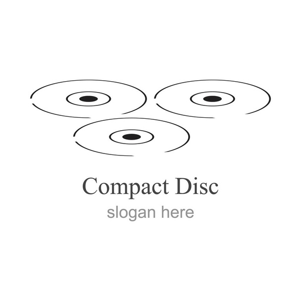 compact disc logo vector illustration design template - Vector, Image