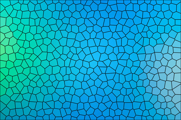 Soft blue stained glass surface with green light at the left side - Фото, зображення