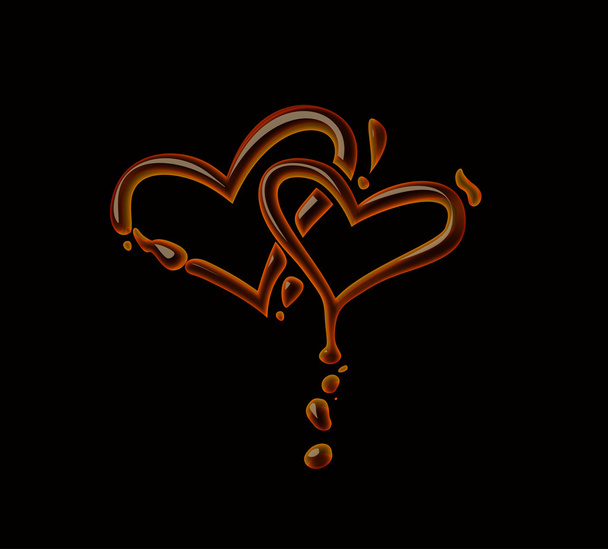 corazón de chocolate
 - Vector, imagen