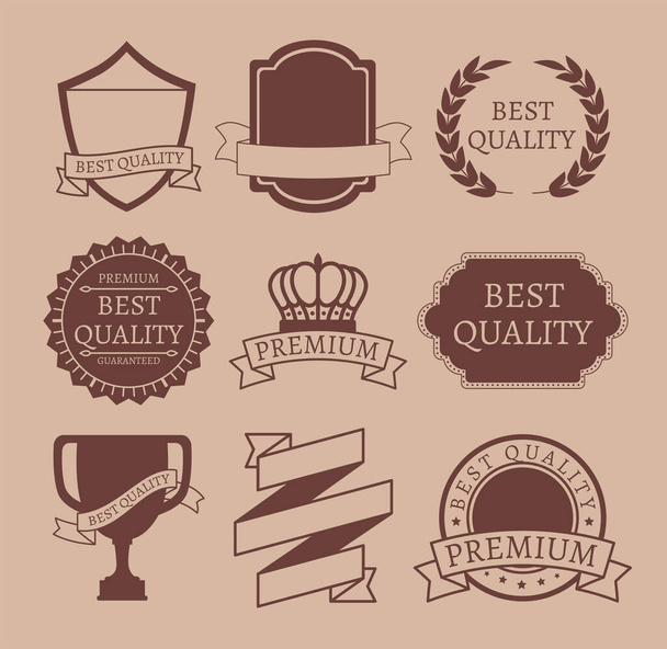 labels of best quality - Vector, Image