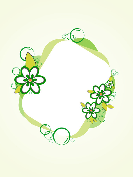 vector isolated floral decorated frame - Vektor, Bild