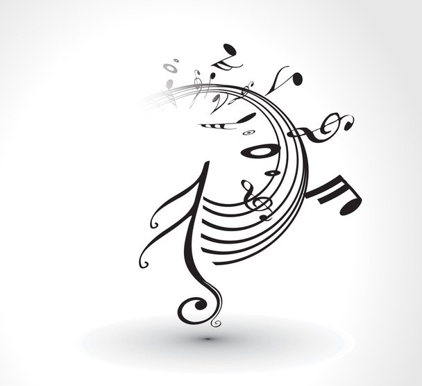 Fondo de notas musicales
 - Vector, Imagen