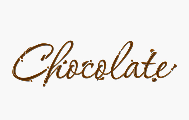 chocolade tekst - Vector, afbeelding