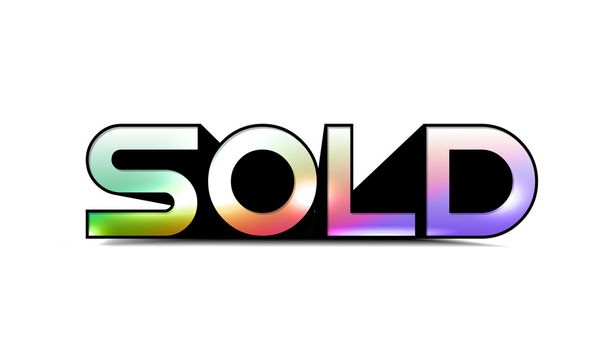 3d sold text - Vector, Image