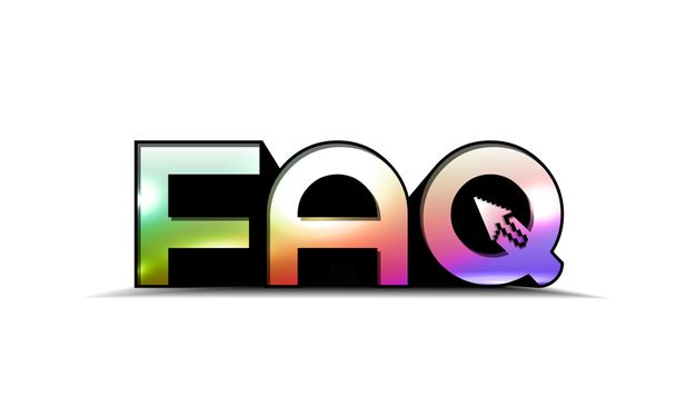 3d faq text - Vector, Image