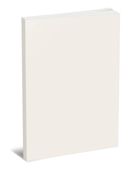 Paperback knihy prázdné bílé šablony pro prezentační rozvržení a design. 3D vykreslování. Digitálně generovaný obrázek. Izolováno na bílém pozadí. - Fotografie, Obrázek