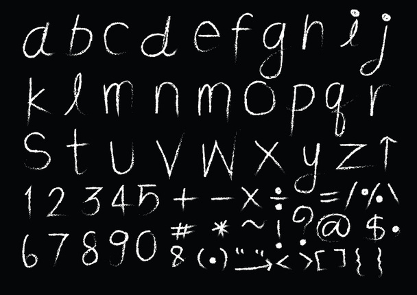 hand getrokken brieven lettertype - Vector, afbeelding