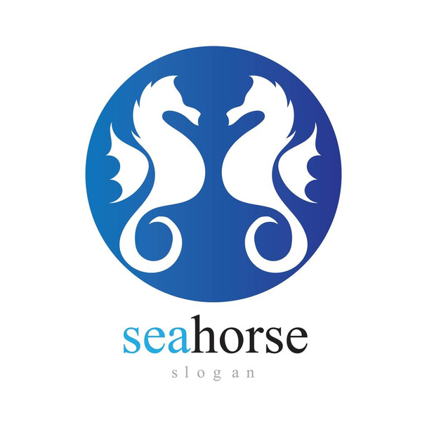 Seepferdchen Logo Vektor Illustration Design - Vektor, Bild