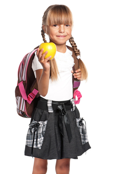 Little girl with backpack - Foto, afbeelding