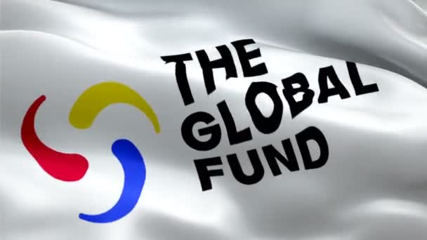 Logo du Fonds mondial. National 3d Le logo du Fonds mondial de lutte contre le sida, la tuberculose et le paludisme. Signe d'animation transparente du Fonds mondial. Le Fonds mondial de lutte contre le sida, la tuberculose et le paludisme drapeau HD Contexte - New York, 4 juillet 2021 - Séquence, vidéo