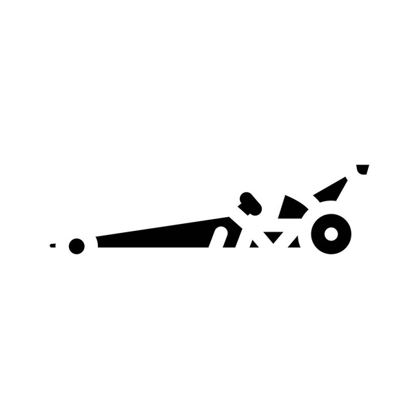 Dragster spor araba sembolü vektör illüstrasyonu - Vektör, Görsel