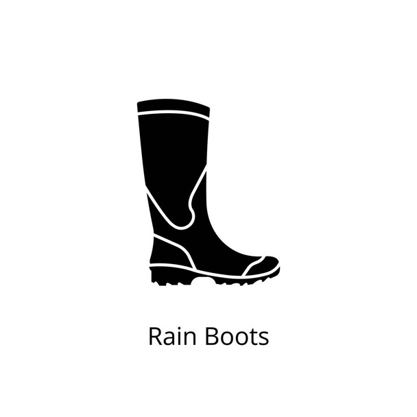 Icône Bottes de pluie en vecteur. Logotype - Vecteur, image