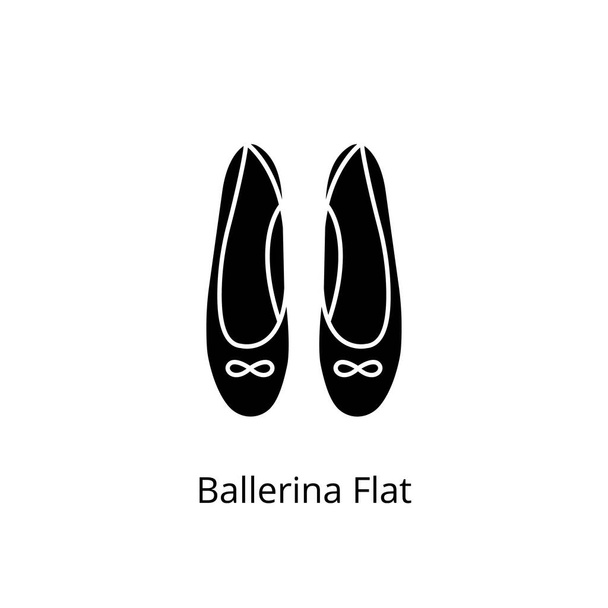 Μπαλαρίνα Επίπεδη εικόνα σε διάνυσμα. Λογότυπο - Διάνυσμα, εικόνα