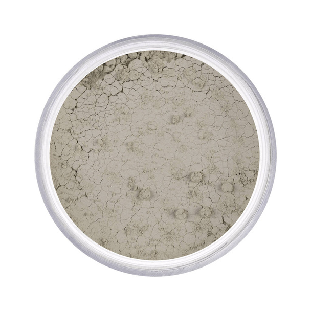 broken crumbled natural pink beige compact powder isolated on white background - Photo, Image