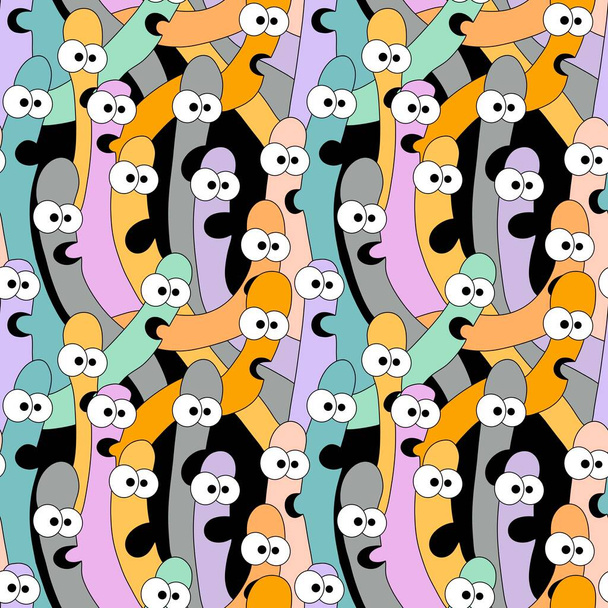 Kids seamless worms pattern for fabrics and textiles and packaging and linens and gifts and cards and hobbies - Фото, изображение