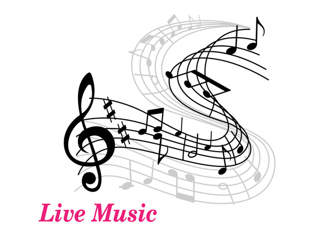 Шаблон плаката Live Music
 - Вектор,изображение