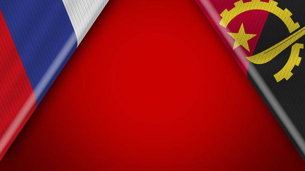 Angola i Rosja Flagi Ilustracja 3D - Zdjęcie, obraz