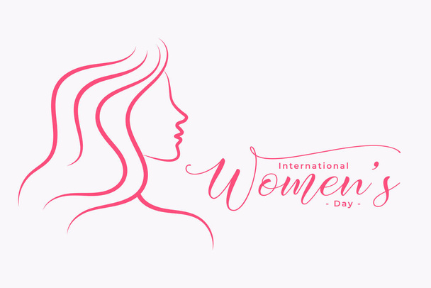 hand drawn womens day greeting design - Vector, Imagen