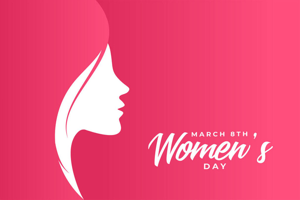 womens day pink greeting design - Vector, Imagen