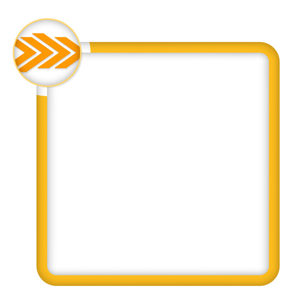 yellow frame for any text with arrows - Vector, afbeelding