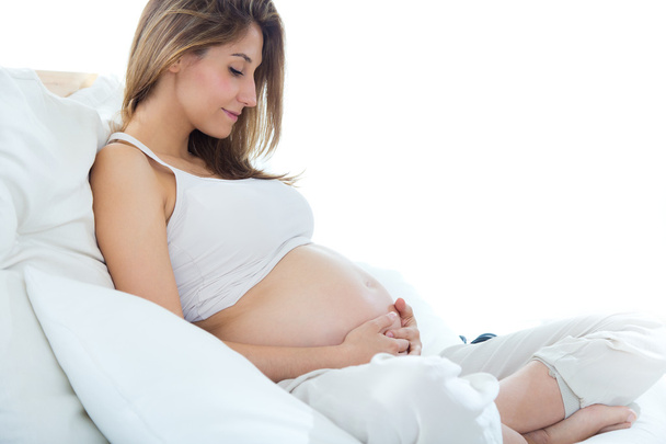 Pregnant woman relaxing at home. - Photo, Image
