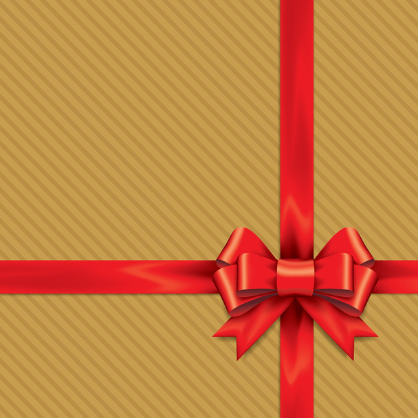 Red gift bows with ribbons. Vector. - Wektor, obraz