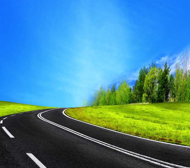 Road and blue sky - Photo, Image