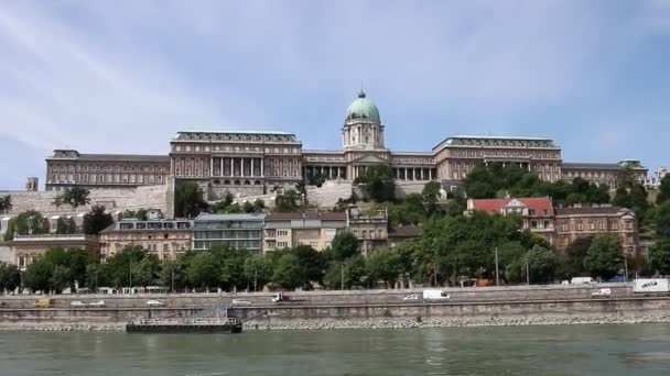 Buda kasteel op Donau rivier Boedapest - Video